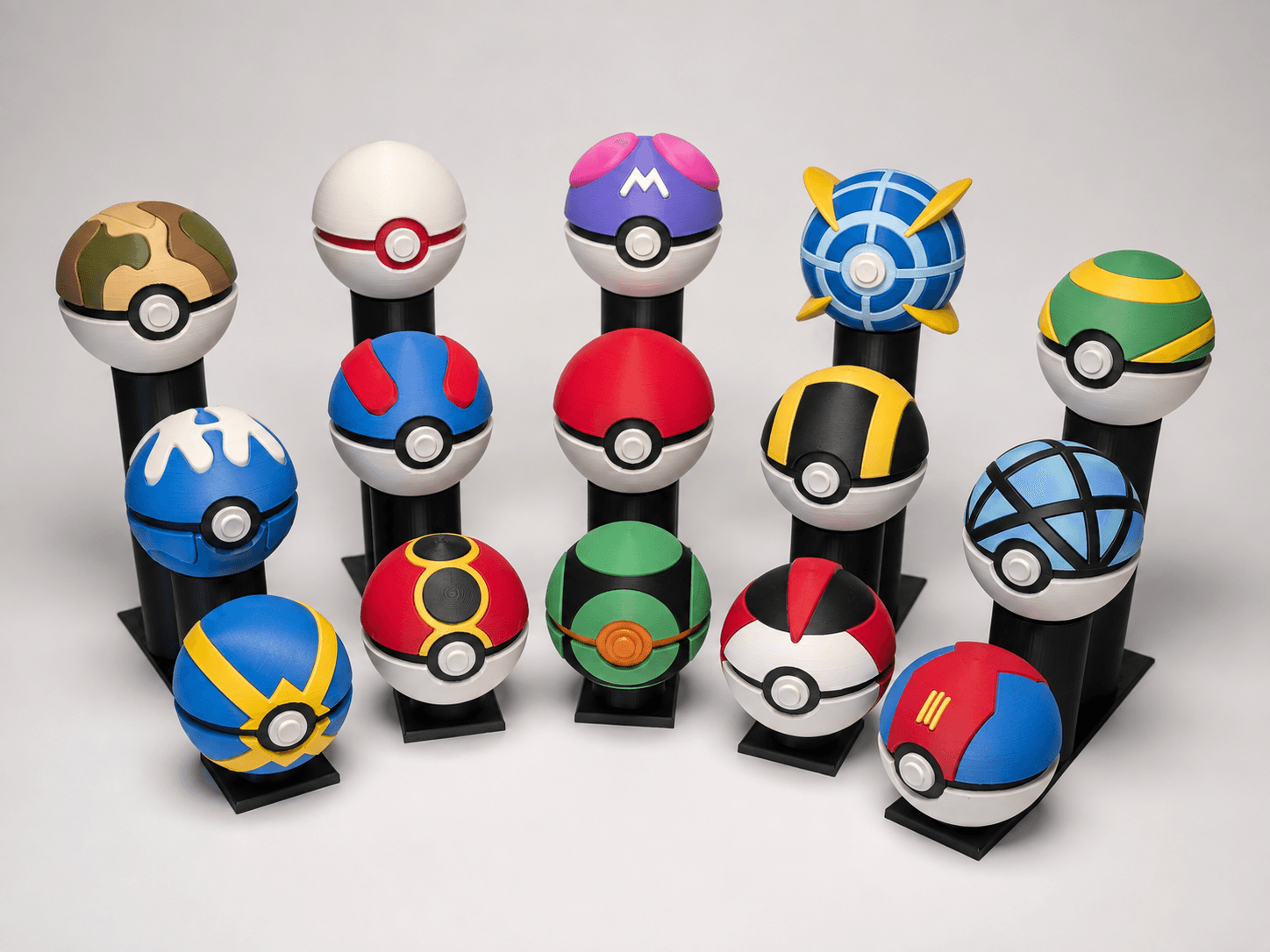 3D Druck Pokebälle - viele verschiedene Varianten