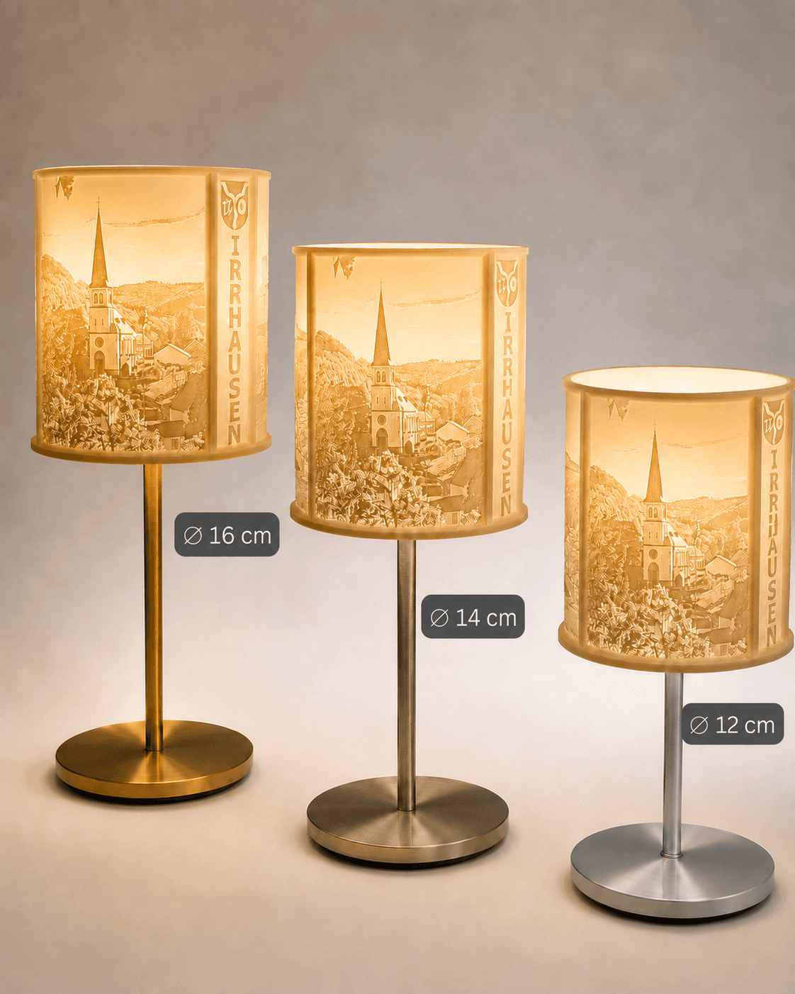 Individuelle Lithophane Zylinder Lampe